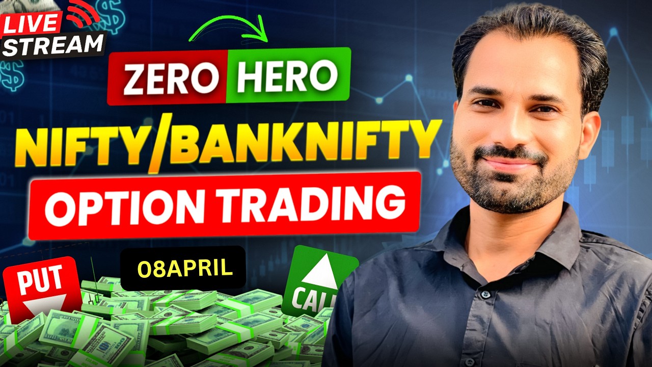 🔥Nifty Live | Banknifty Live | 08 April  LIVE Market | Krishna bull live 🚀📉