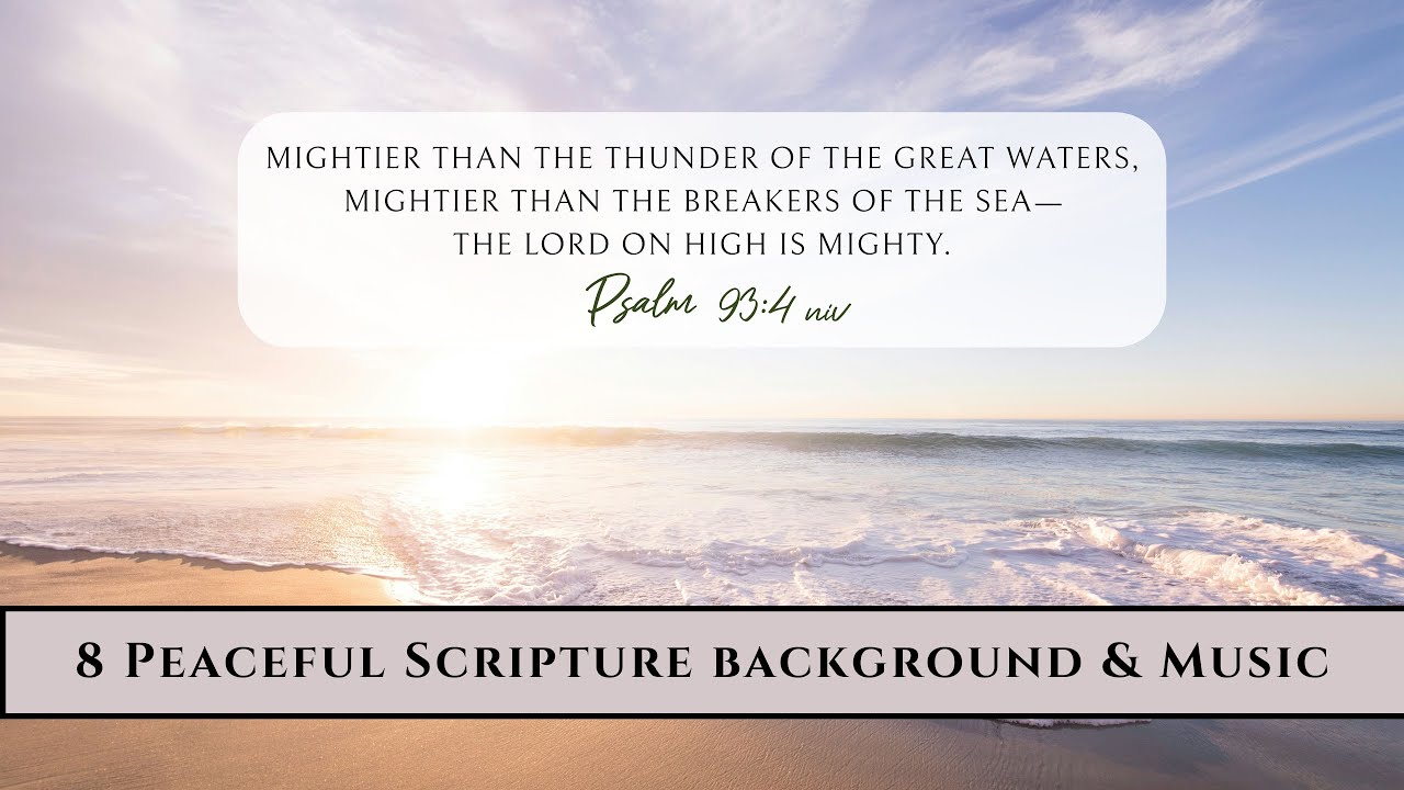 Peaceful Beach Bible Verses with Soothing Music | Summer Scripture Meditation