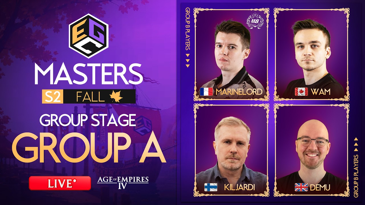 Group A: MarineLorD, Wam01, kiljardi, DeMu | $20,000 | EGC Masters Fall - S2 | Main Event