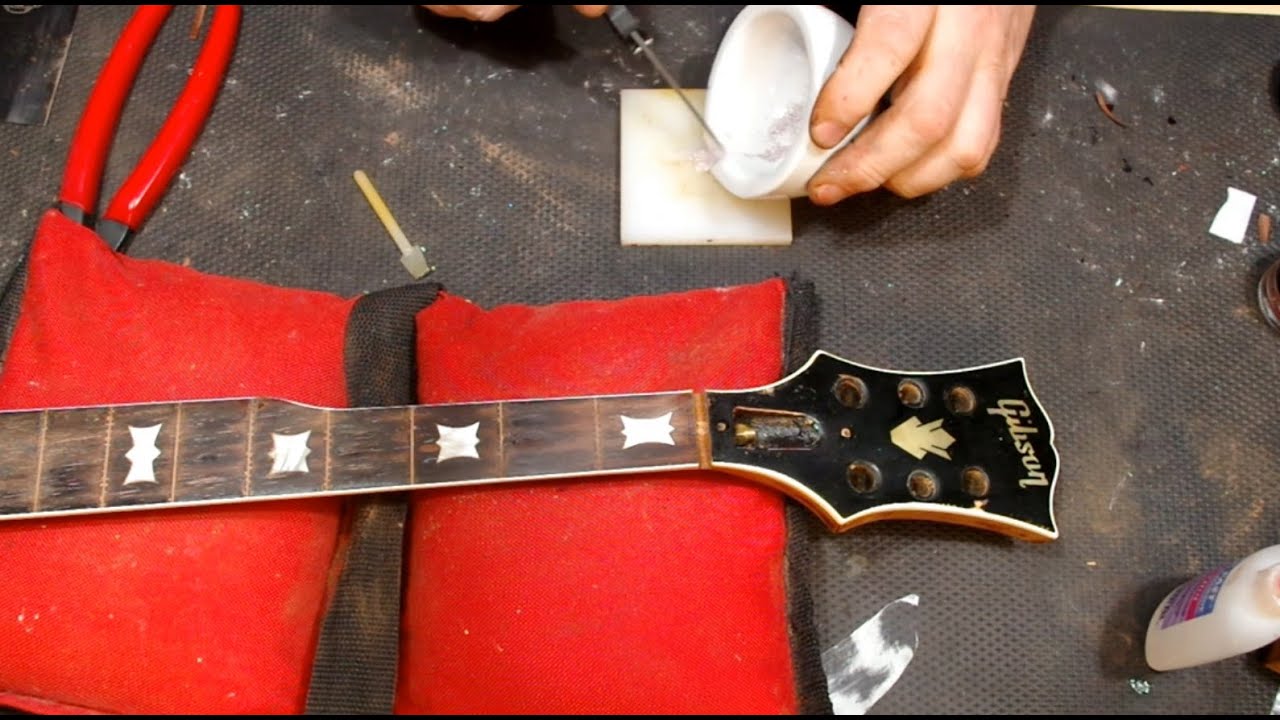 Gibson banjo fretboard repairs