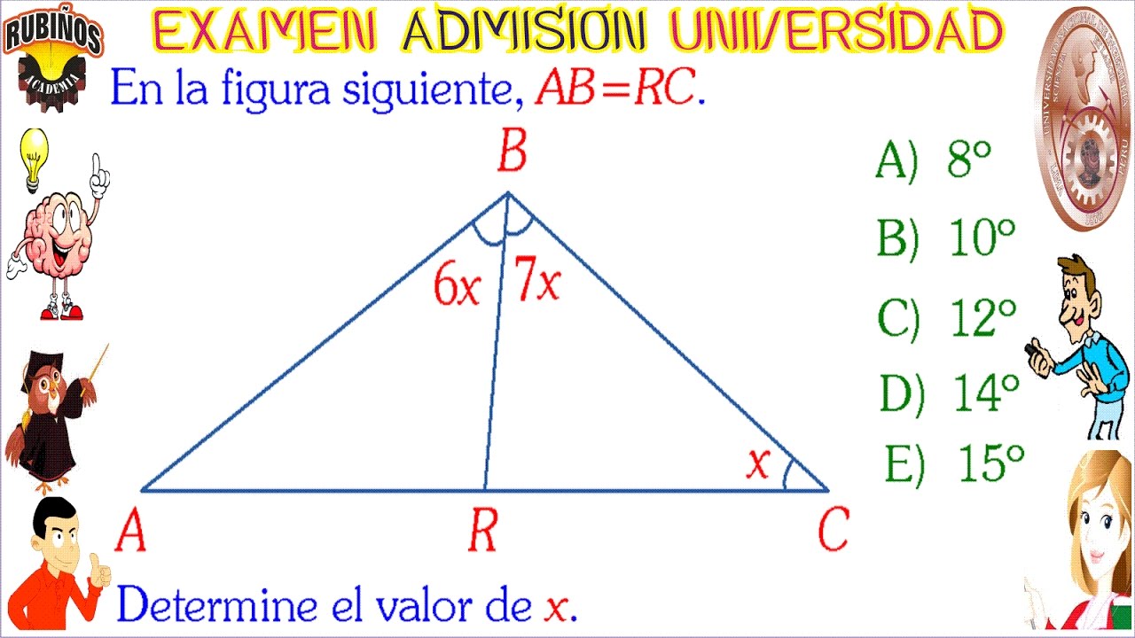 Congruencia de Triángulos - Examen UNI Admisión Universidad de Ingeniería  geometría solucionar