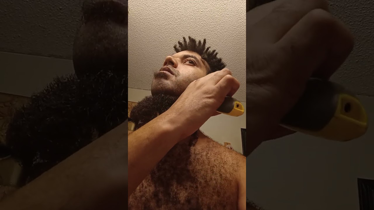 I shave my whole beard off in 1 piece