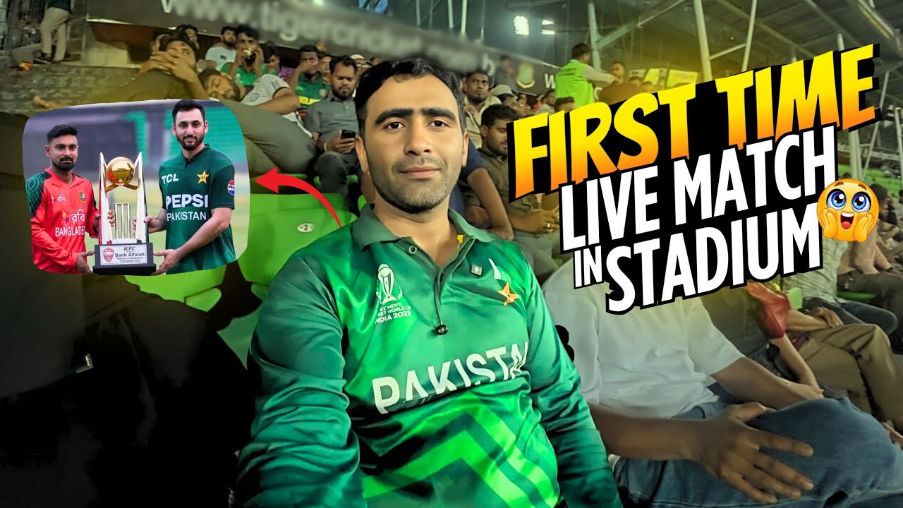 First time Live cricket match in stadium Pakistan vs Bangladesh in sher-e-bangal national stadium