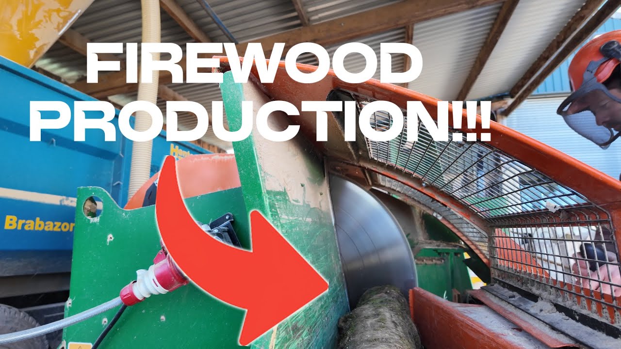 Firewood Yard Tour, Posch Firewood processor, How we make logs - UK Agri Contracting with Caddis Ltd