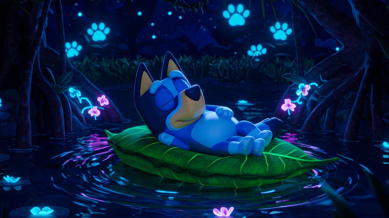 Без рекламы • Спокойный сон с Bluey | Расслабляющее фортепиано и успокаивающие звуки воды для пол...
