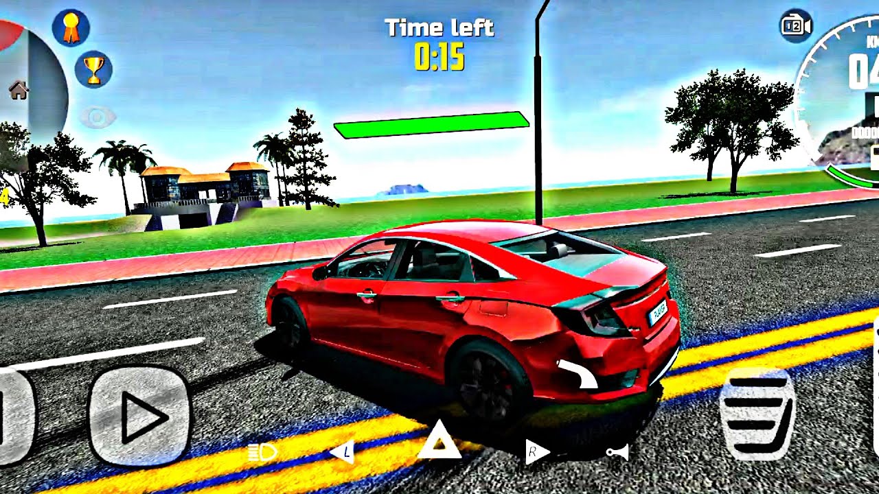 Red Sports Car Top Speed Run 🚗💨 | Crazy High Speed Driving#trendinggaming #automobile 
