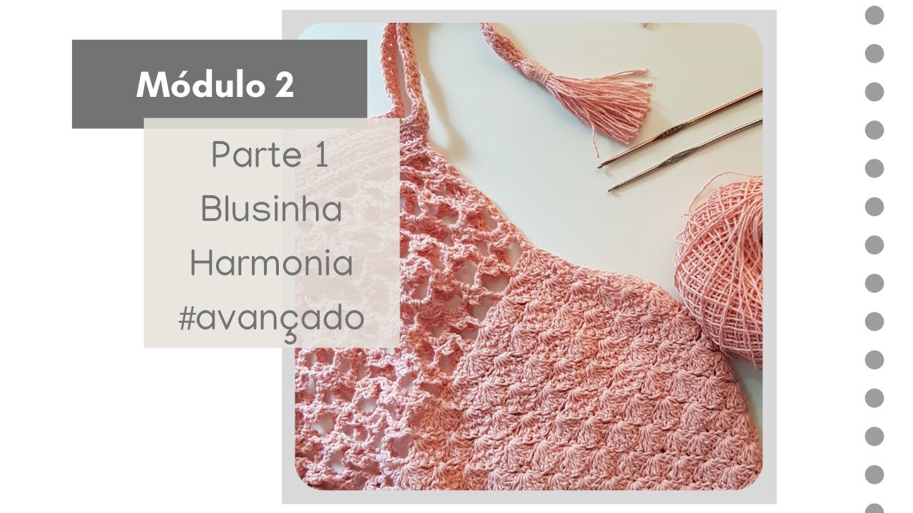 [P1] Blusa de Crochê Nível Avançado - Minissérie Pontos Rendados do Crochê