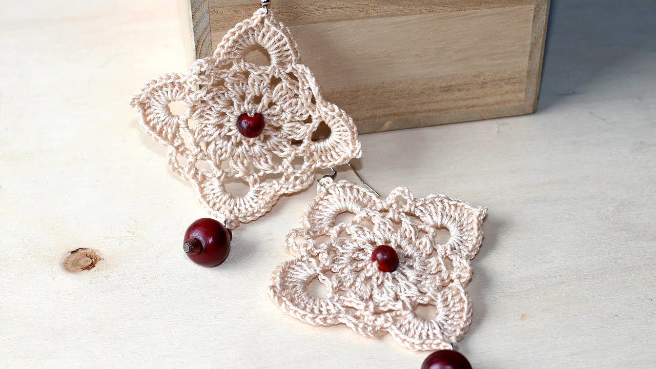 Orecchini all'uncinetto a forma di rombo - Tutorial [Parte 1]