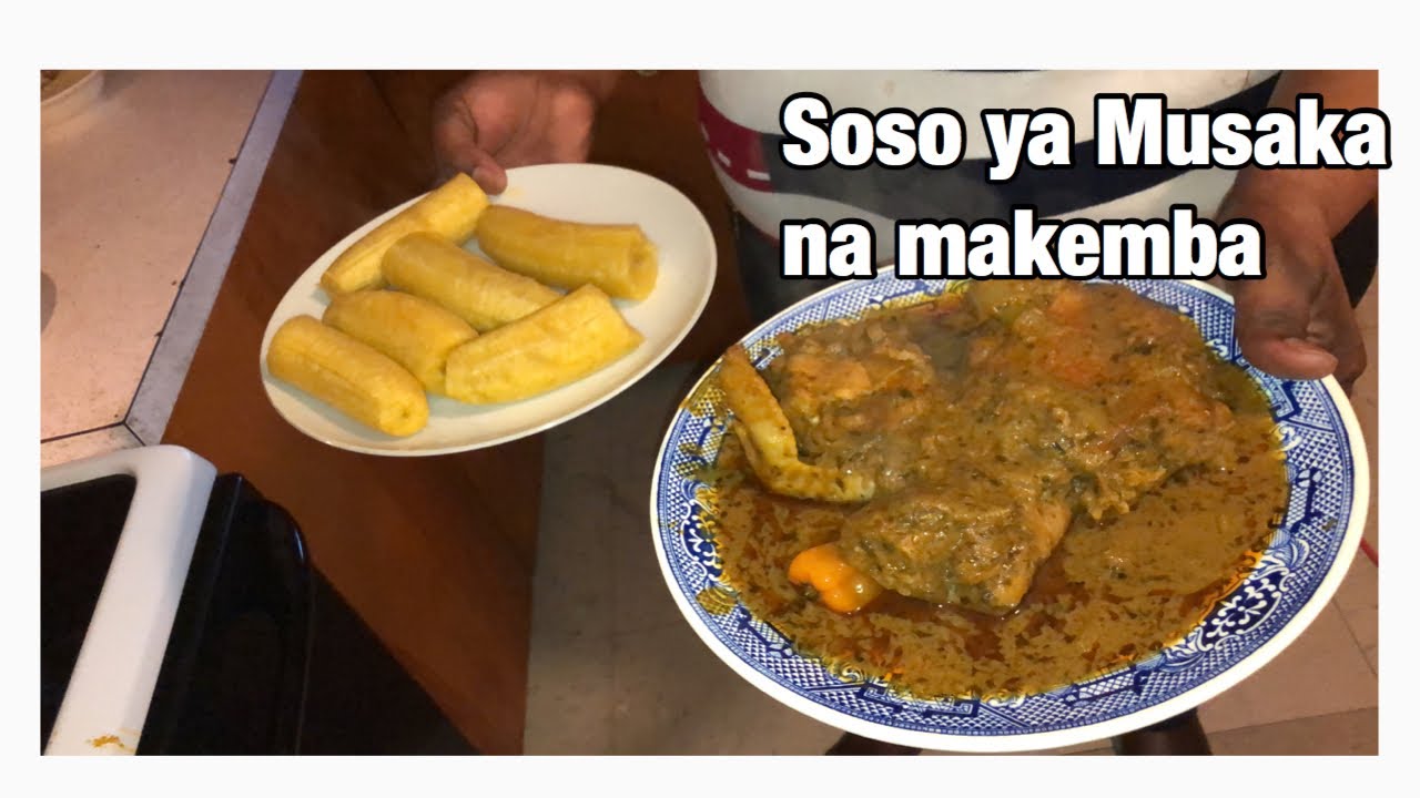 Soso ya Musaka na Ngai Ngai// Chicken with palm cream