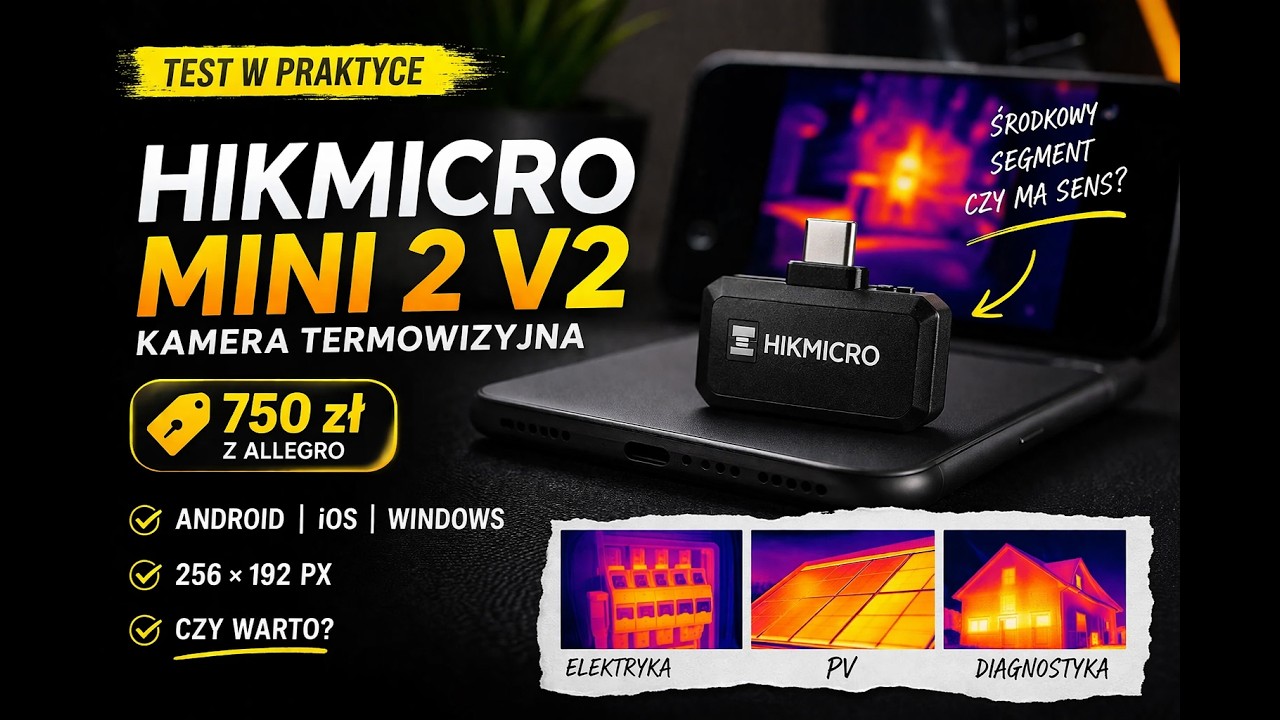 HIKMICRO Mini 2 V2 test | Kamera termowizyjna za 750 zł z Allegro | Android iOS Windows