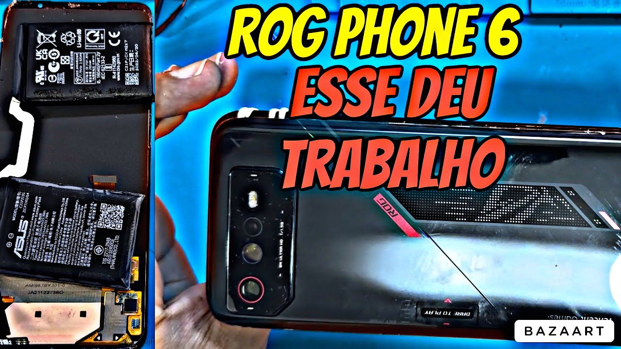 Asus Rog Phone 6 Não liga e Não dá imagem | Como trocar a tela e bateria do Asus Rog Phone 6