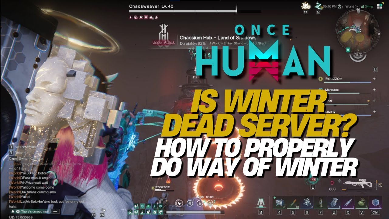 Once Human: : Way of Winter guide to 100% Progress, Chaosium Hearts Farm & Chaosweaver Boss