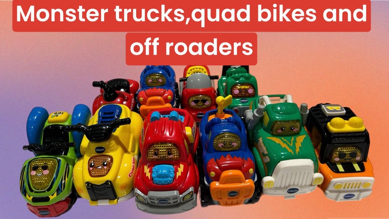 Toot toot drivers monster trucks |quad bikes |off roaders| Vtech Go!Go!Smart wheels collection