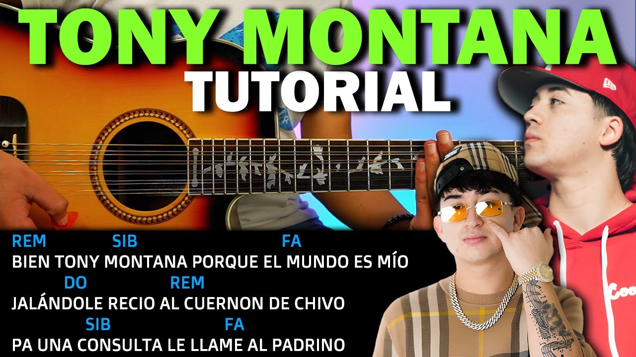 Bien Tony Montana😈Calle 24, Miguel Cornejo - Tutorial Guitarra - Acordes🎸