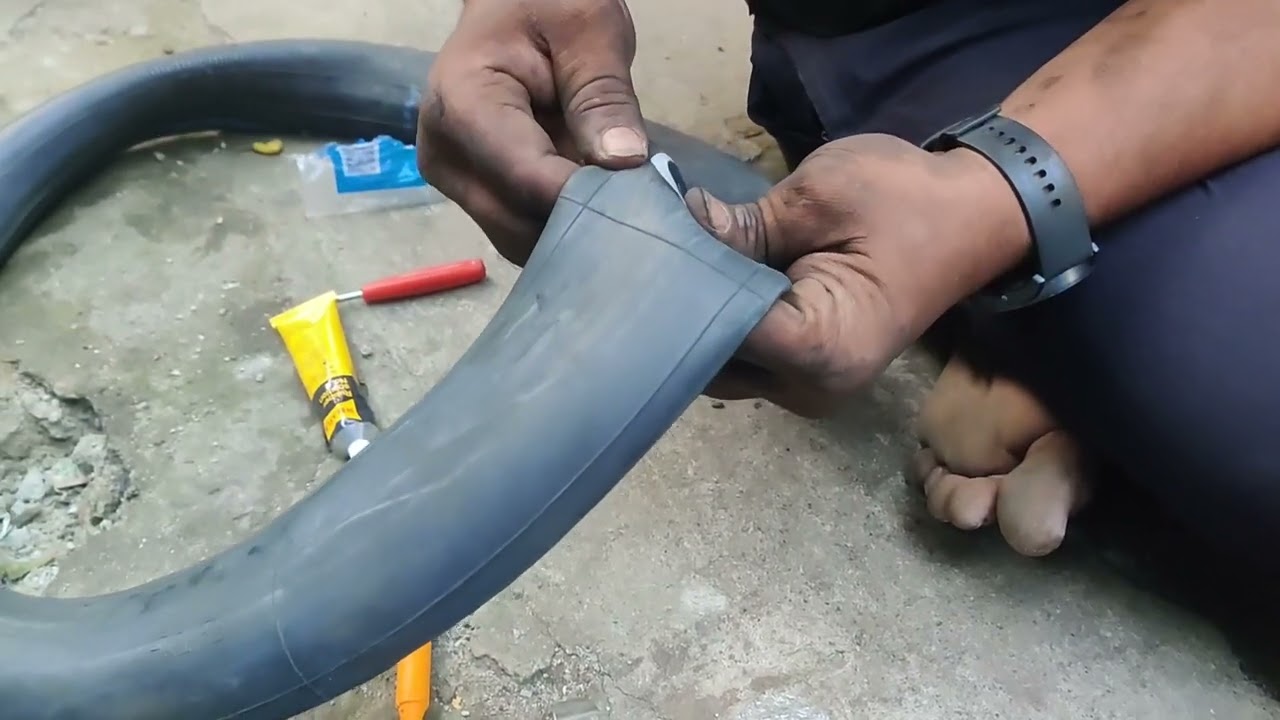 Royal Enfield Himalayan bike tyre puncture full process repair and refix | With My Vahanam | Tamil