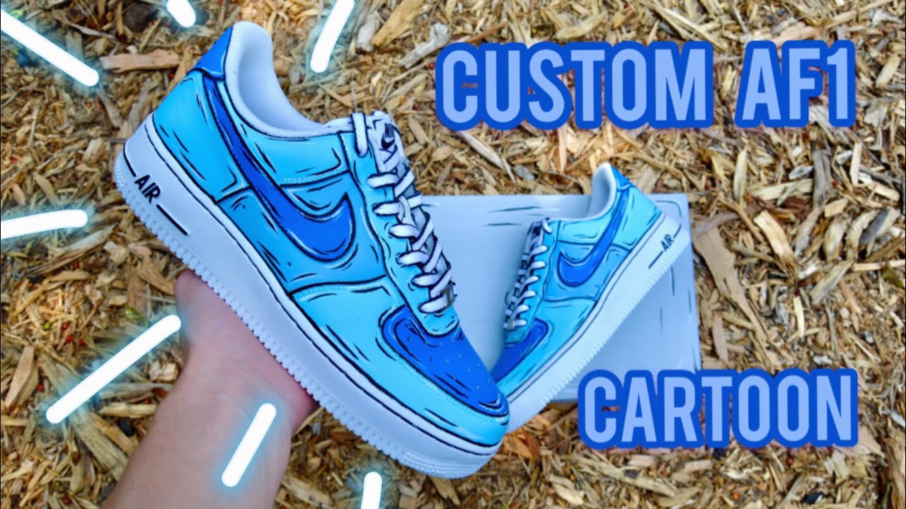 Custom Cartoon Shoes GIVEAWAY (Full Air Force 1 Tutorial)