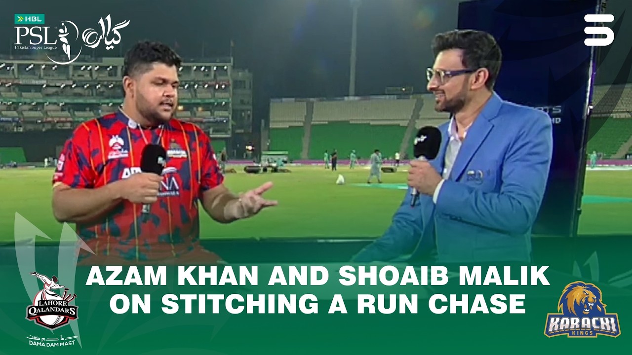 Azam Khan and Shoaib Malik on stitching a run chase | Lahore  Vs Karachi | M6 |HBL PSL 11 | MZB1U