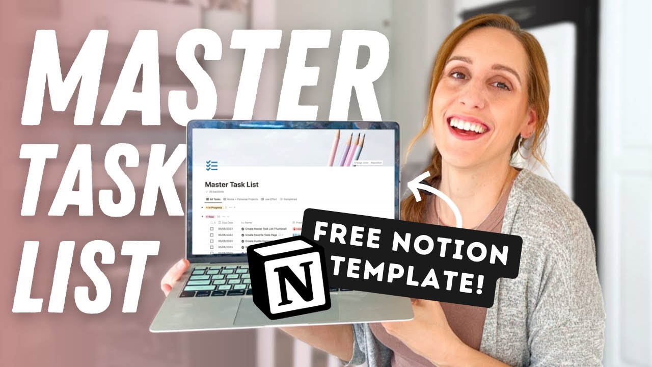 My Complete Notion Task Management System | FREE Master Task List Template