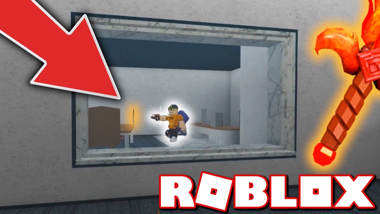 HOW TO GLITCH YOUR KNIFE THROUGH THE WALL!! (Murder Mystery 2 | Roblox)