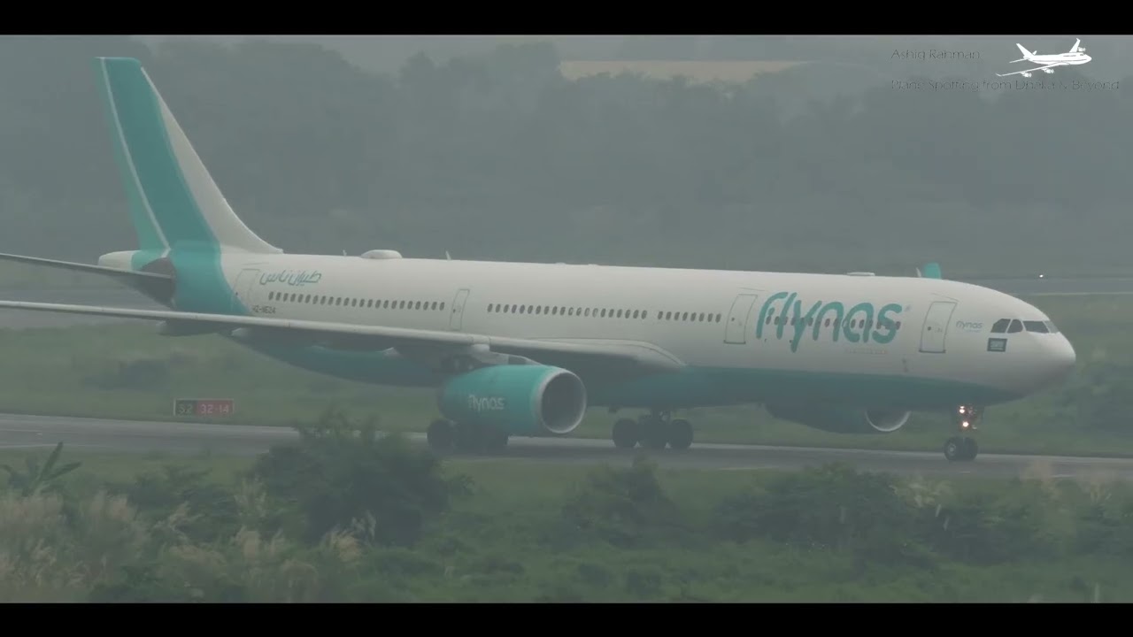 Foggy Morning Airbus A330 Arrivals at Dhaka Airport