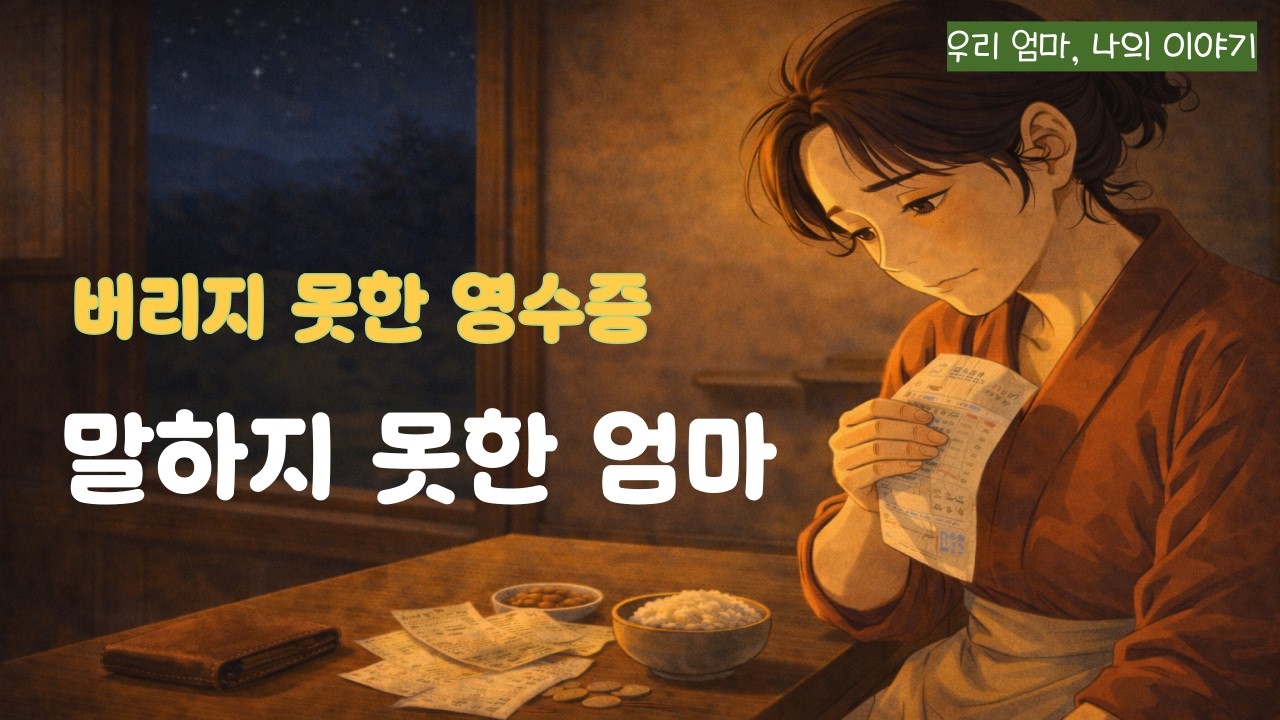 🍂 버리지 못한 영수증, 말하지 못한 엄마 | 나의 엄마, 나의 이야기