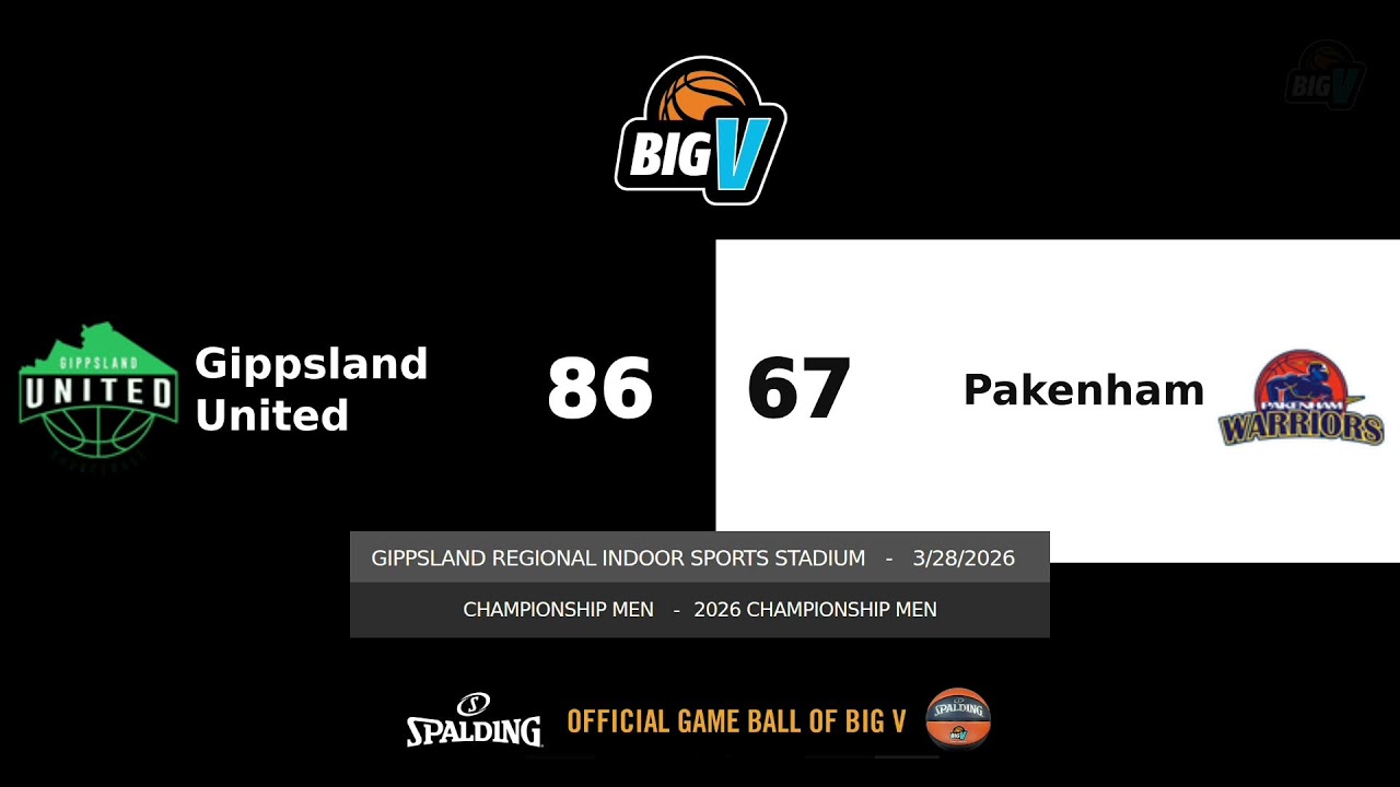 Big V - Champ Men - Gippsland United vs Pakenham - Round 1