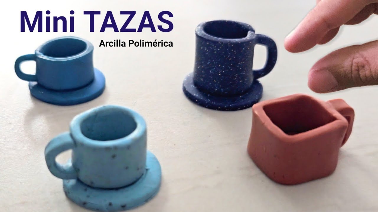 DIY Mini TAZAS ☕️ de arcilla polimérica | Creaciones Poliméricas