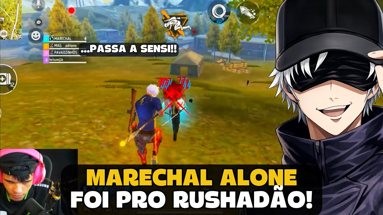 MARECHAL FOI PRO RUSHADÃO E LIMPOU O MAPA TODO NA RANK! FREE FIRE - MARECHAL HIGHLIGHTS