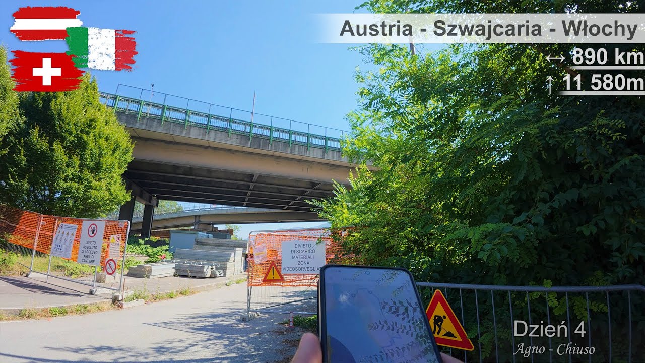 Solo Bikepacking przez Austrię - Szwajcarię - Włochy | Dzień 4: Agno - Chiuso