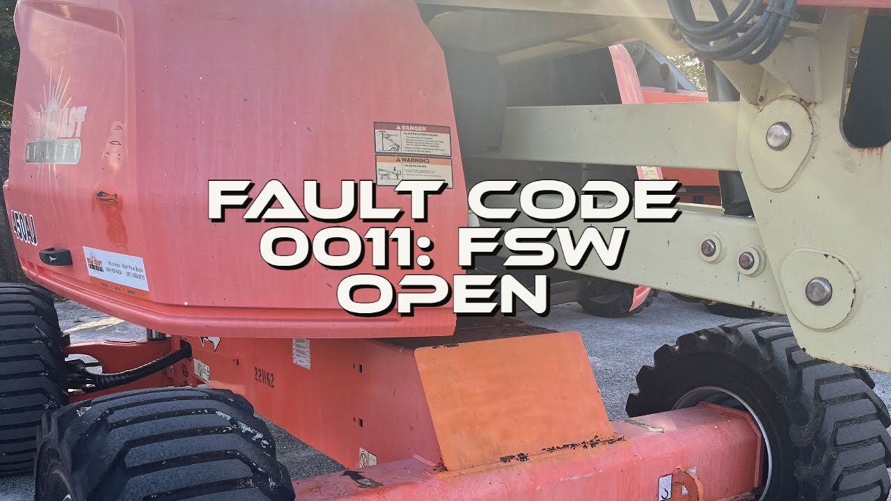 Fault Code 0011: FSW Open | JLG Boom Lift