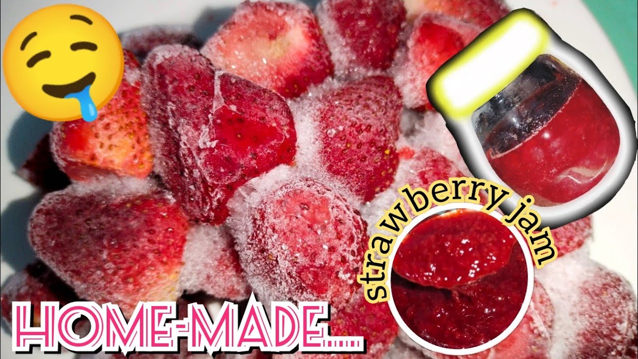 strawberry jam||frozen strawberries to jam|| #easyrecipe