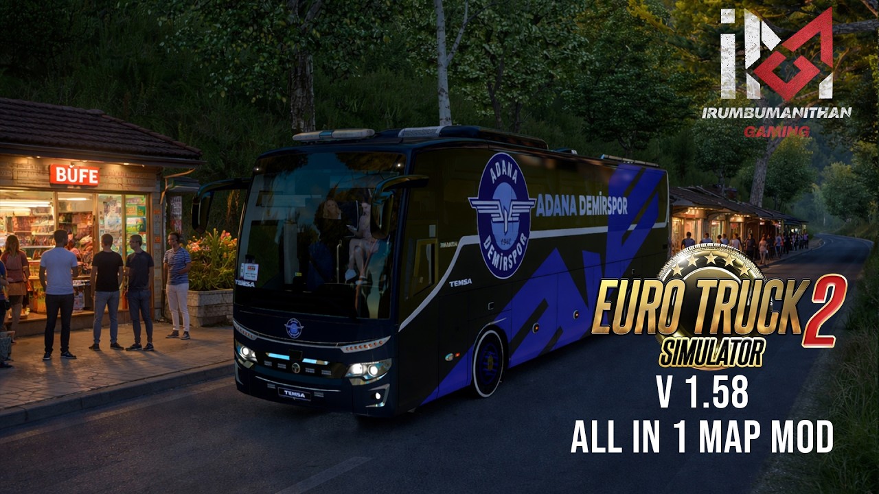 🔴#shortslive  🚛🔥ETS2 | Impossible Village Roads With Bus Mod 🏘️😳 | Part 106 #ets2mp #ets2