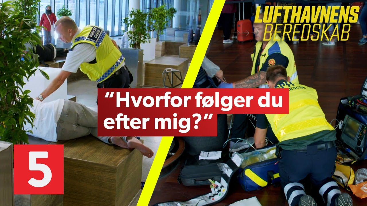 Bevidstløs mand og uønskede overnattende gæst | Lufthavnens Beredskab | Kanal 5 Danmark