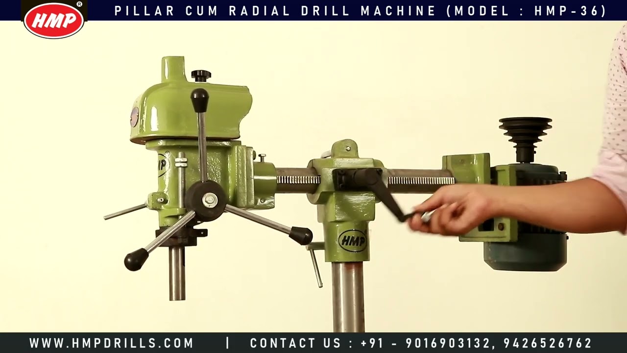 Ramato | Pillar Cum Mini Radial Drilling Machine | Universal Head Moving With Degree Drill Machines