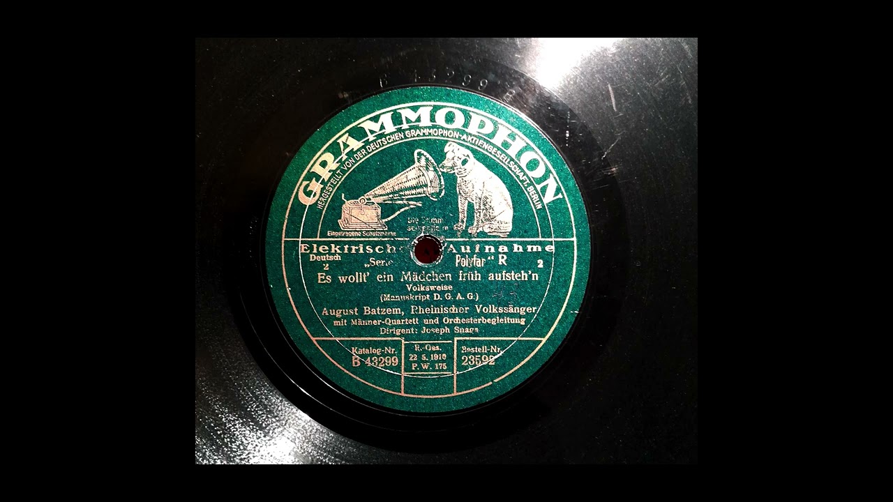 August Batzem: Es wollt' ein Mädchen früh aufsteh'n (1930)
