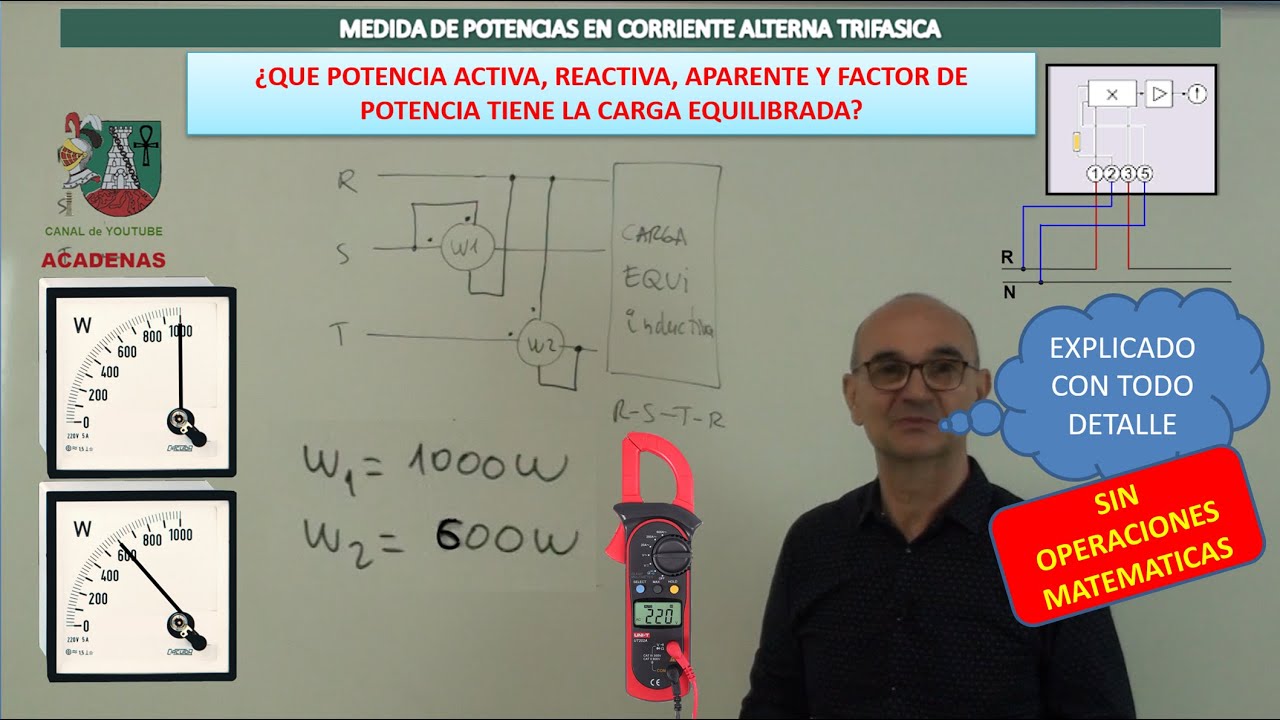 Como medir potencias en trifasica (Clase 131)