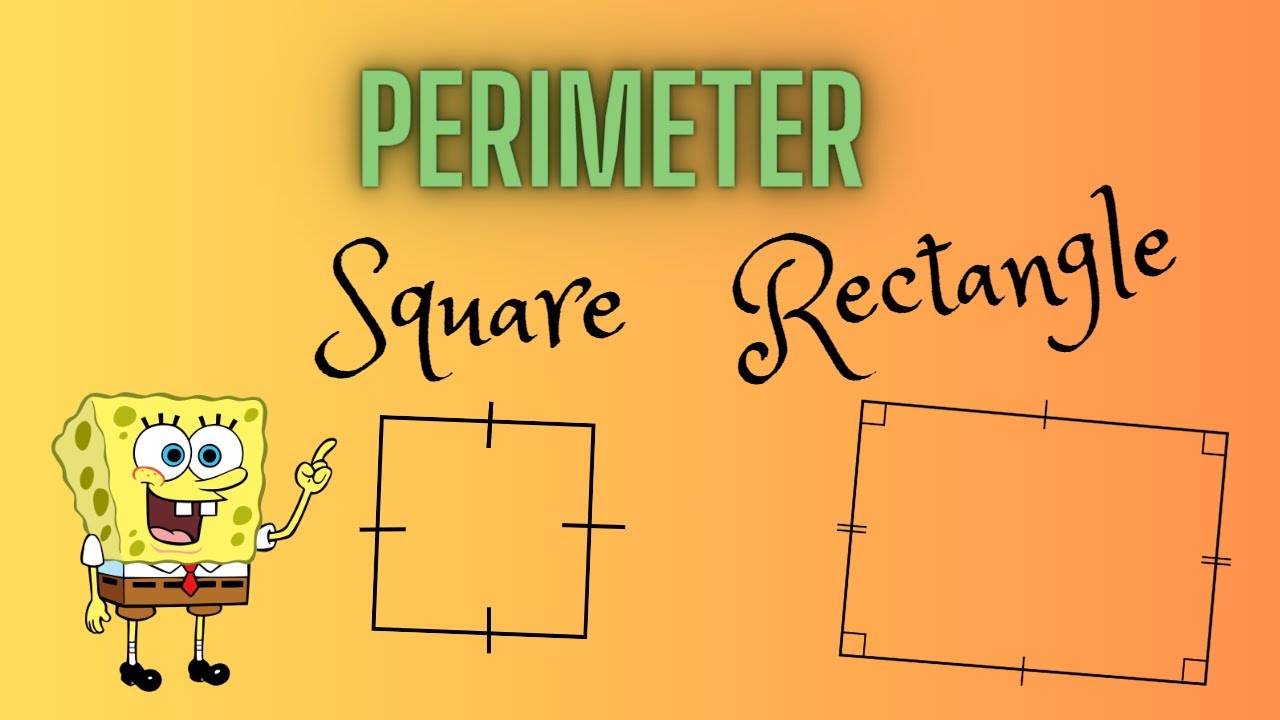perimeter of Square and Rectangle - Math Teacher بالعربي#maths #easymaths #mathematics #mathtrick
