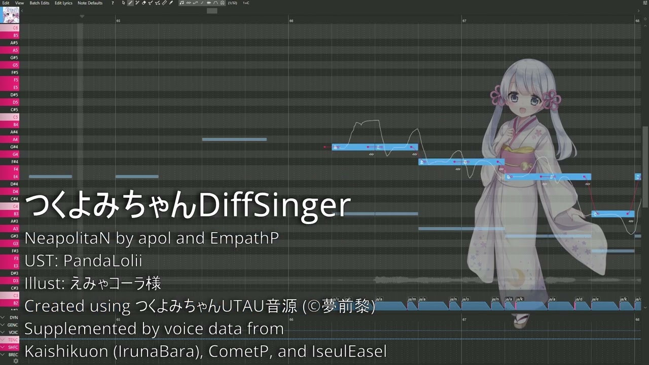 NeapolitaN - つくよみちゃん DiffSinger Release (Commercial Use OK!)