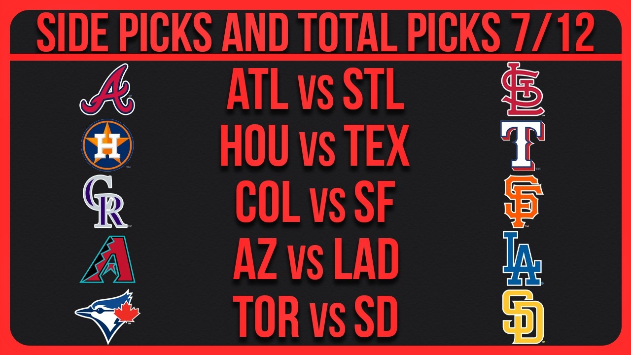 MLB Picks Today Sunday 7/12/26 MLB Picks & Predictions Today