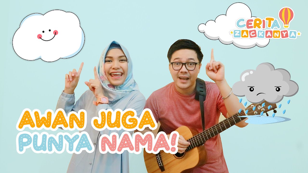 Nyanyi Bareng: LAGU MENGENAL NAMA AWAN | Lagu Edukasi Anak Tema Benda Langit | Cerita ZacKanya