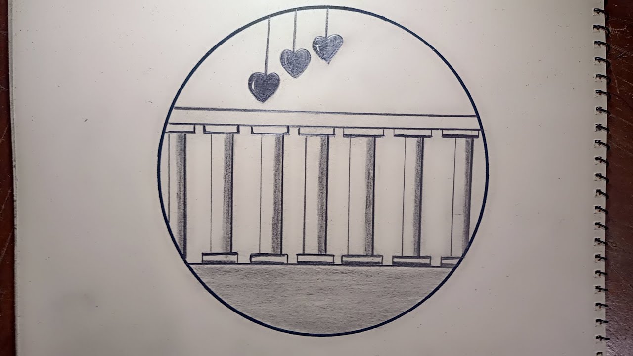 Easy circle scenery drawing || circle drawing for beginners || easy drawing 