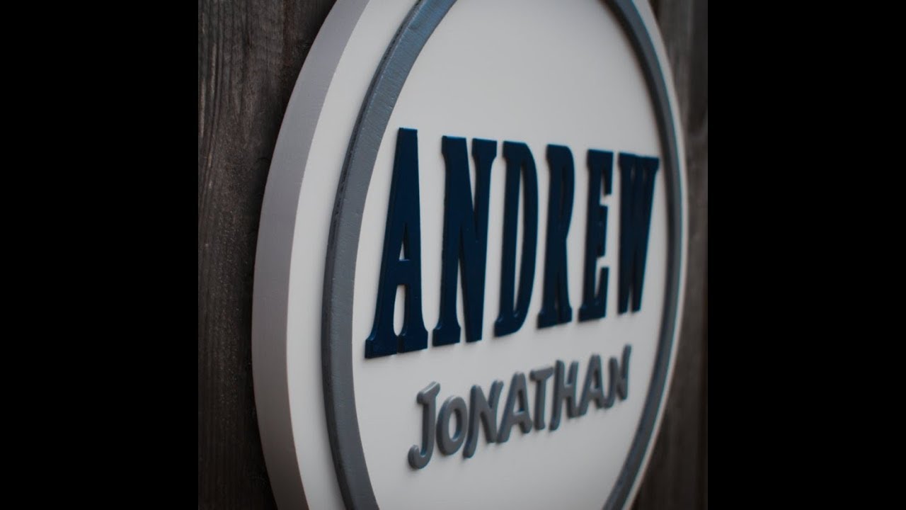 Easy Round Name Sign, pre-cut wood letters, kids room