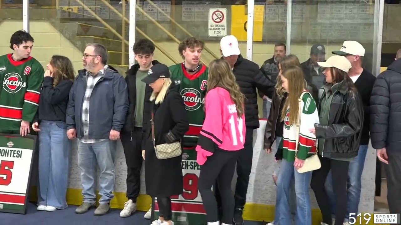 FULL CEREMONY - The St. Marys Lincolns honour their graduating players