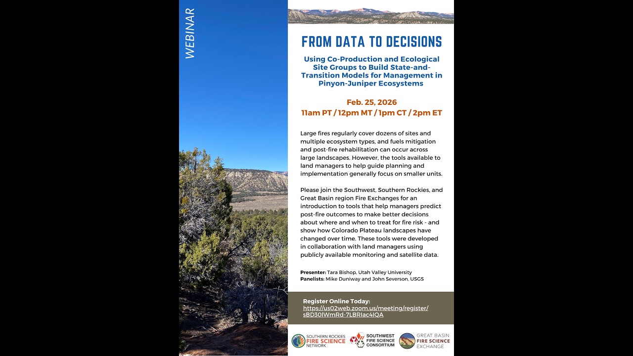 Using co-production & Ecological Site Groups to build State-and-Transition Models for PJ Management