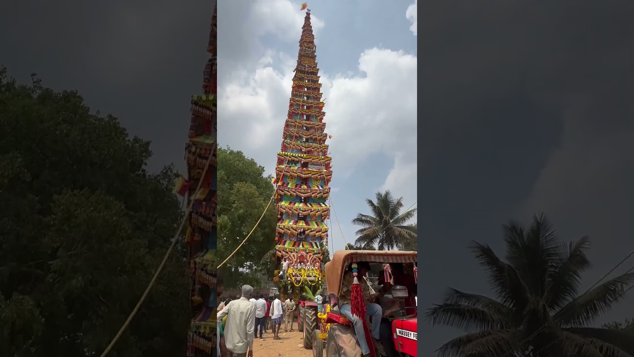 Huge 120 ft gods chariot at Rayasandra Bengaluru 🙏🕉️🔱#bengaluru #god #villagefestivels