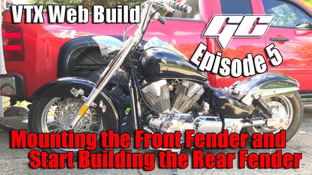 Front Fender Mounted, Time to Start Working on the Rear  //  VTX Bike Build Episode 5