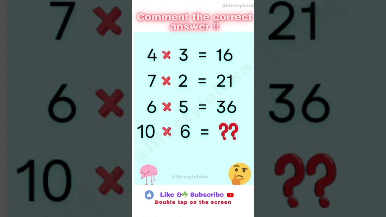 Do you know the answer??? TRY SOLVING IT 🤯 -Puzzle by Lifestyle Loka