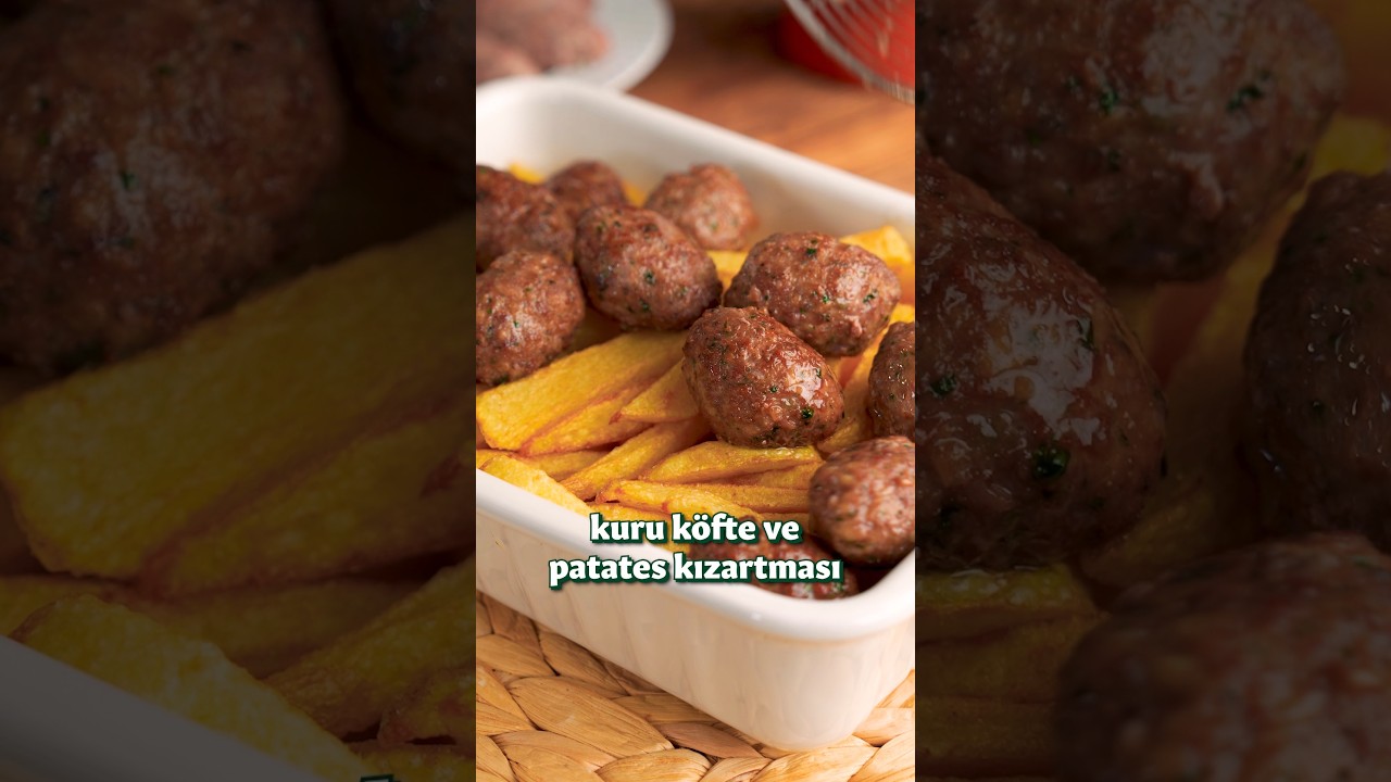 T&uuml;m P&uuml;f Noktalarıyla: KURU K&Ouml;FTE & PATATES KIZARTMASI 😎 #yemekcom #k&ouml;fte #patateskızartması