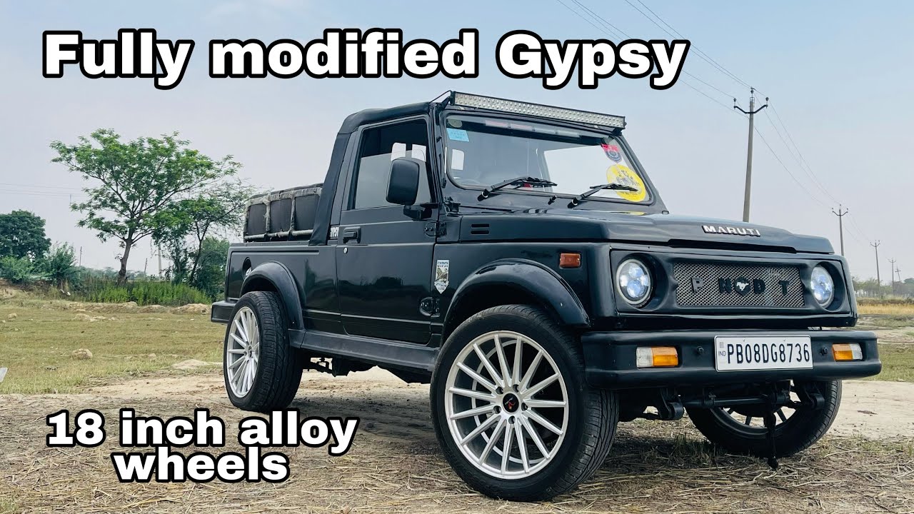 Fully modified black gypsy | 18 inch alloy wheels fr Gypsy | high end music system |