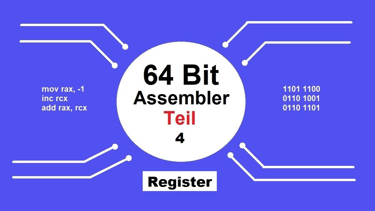 004 Tutorial 64 Bit Assembler deutsch Register